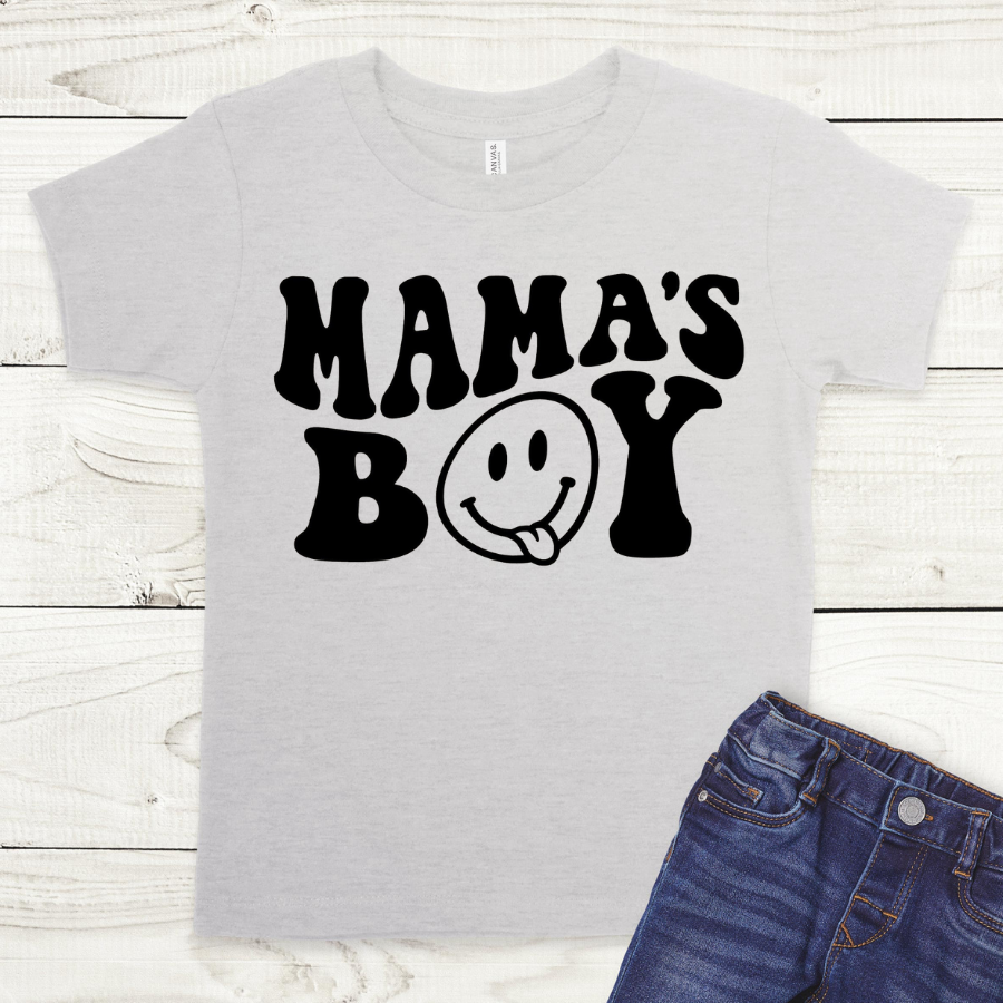 Mama's Boy Smiley Face Full Color DTF Transfers