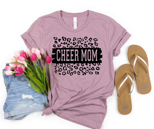 Leopard Cheer Mom Full Color DTF Transfer