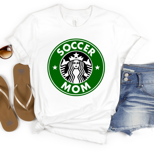 Soccer Mom Coffe Brand Full Color DTF Transfer