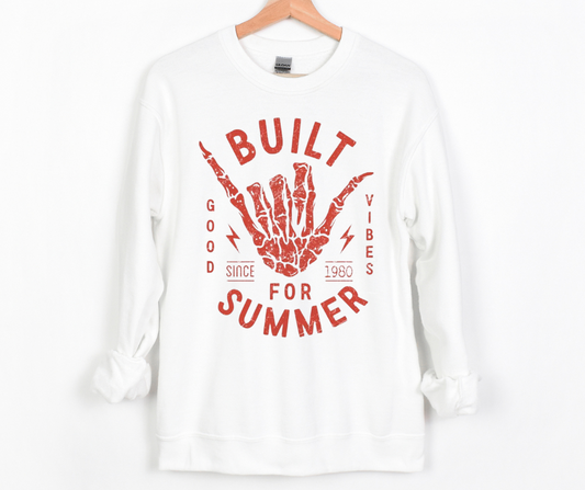 Built For Summer Good Vibes Skull Full Color DTF Transfers