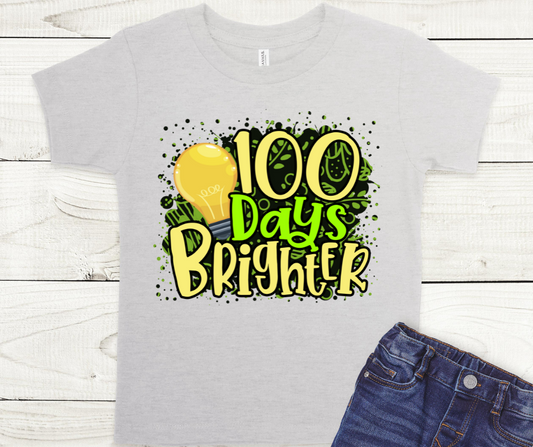 100 Days Brighter (Lightbulb) Full Color DTF Transfers