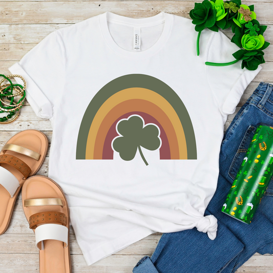 St Patrick's Rainbow w/Clover Full Color DTF Transfer