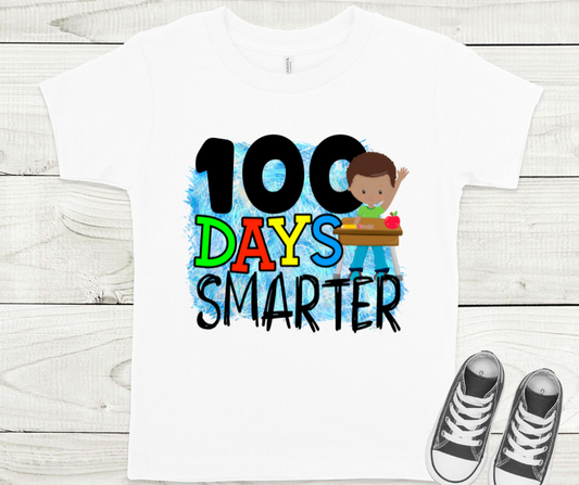 100 Days Smarter Blue (Boy) Full Color DTF Transfers