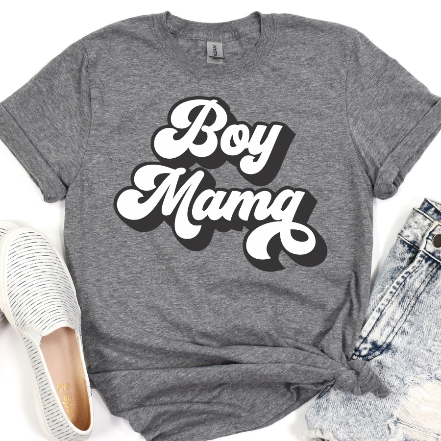 Retro Boy Mama Full Color DTF Transfer