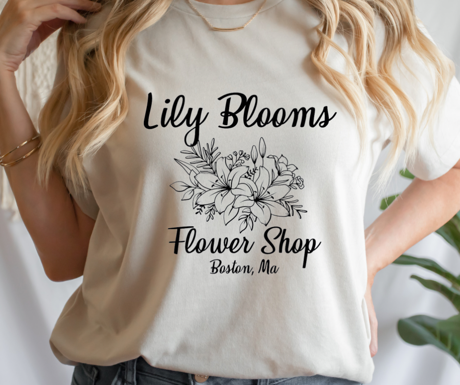 Lily Blooms Flower Shop Full Color DTF Transfer