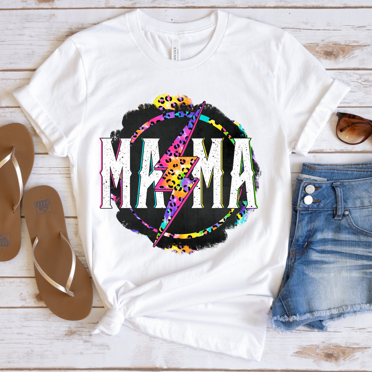 Mama Leopard Rainbow Full Color DTF Transfer