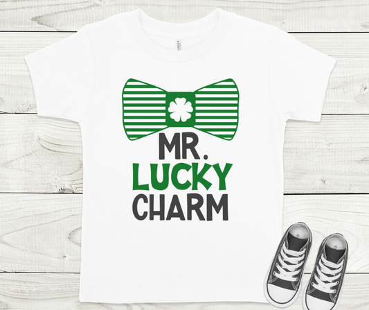 Mr Lucky Charm Bow Tie St Patrick's Full Color DTF Transfer