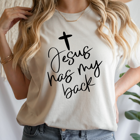 Jesus Has My Back Full Color DTF Transfer