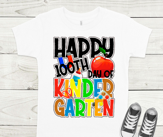 Happy 100 Day of Kindergarten Blade Full Color DTF Transfers