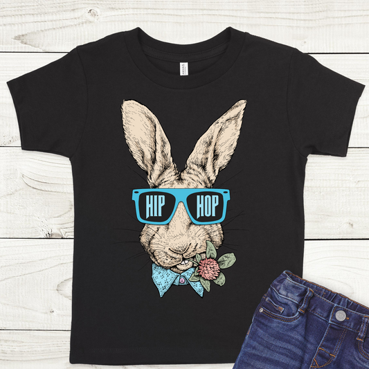 Bunny w/Blue Hip Hop Glasses Full Color DTF Transfer