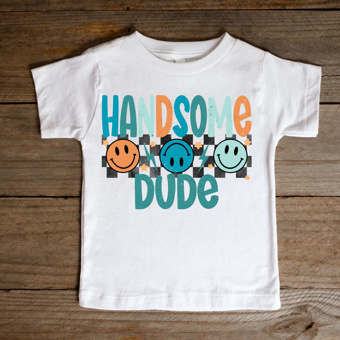 Handsome Dude Multicolor Smiley Full Color DTF Transfer