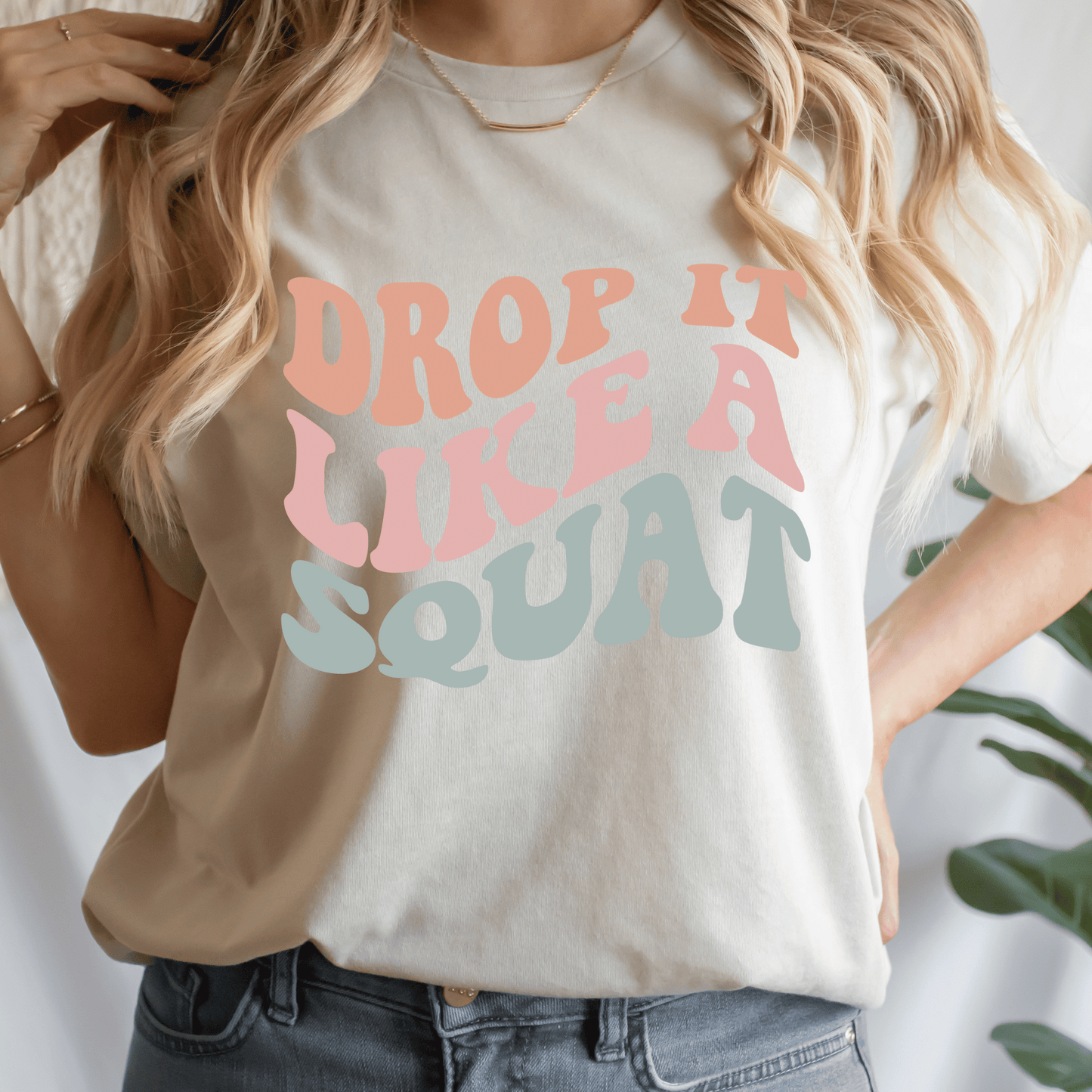 Drop It Like A Squat Workout Exercise Full Color DTF Transfers