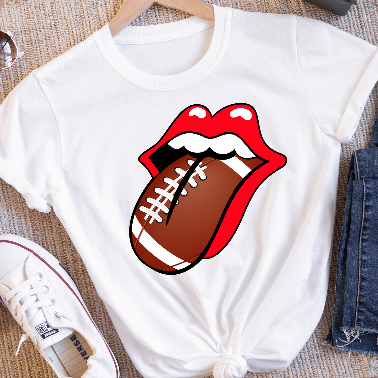 Football Sports Tongue Full Color DTF Transfers