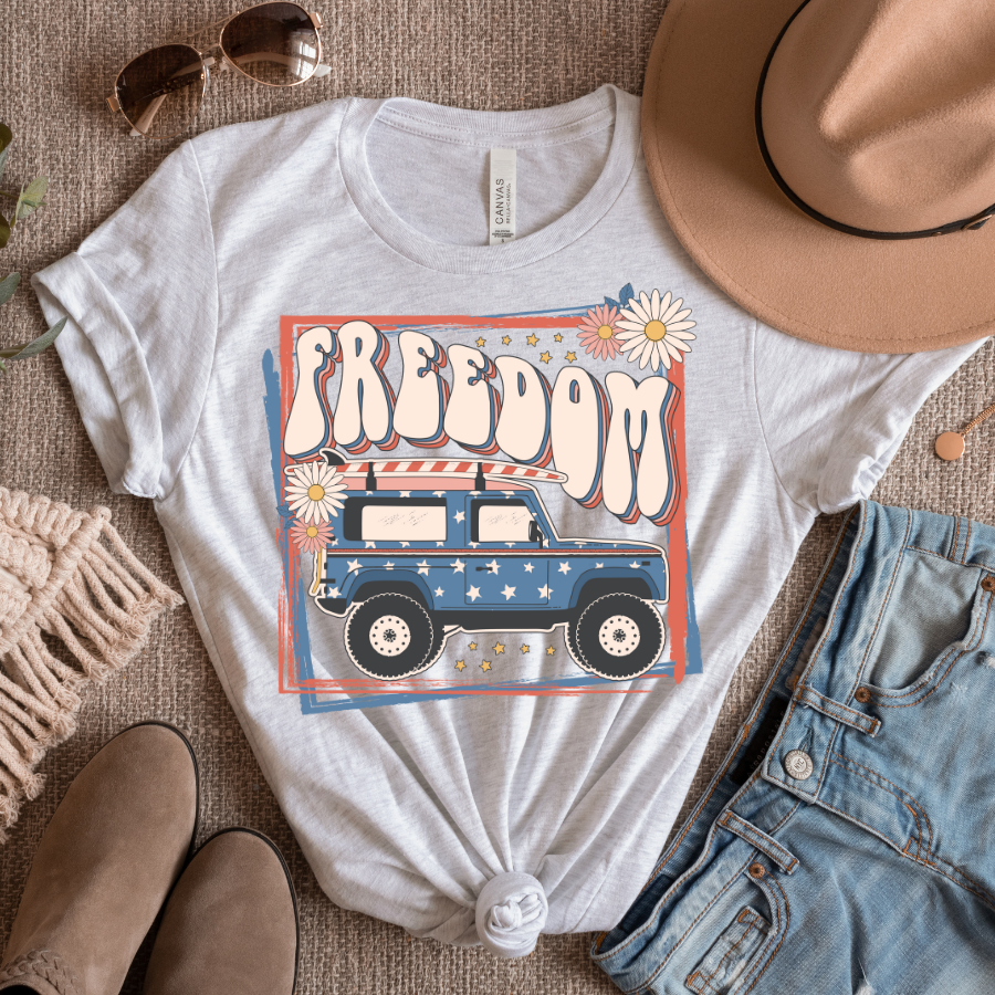 Freedom Flowers Course Freedom Flowers w/Car Full Color DTF Transfer – TBS Transfers