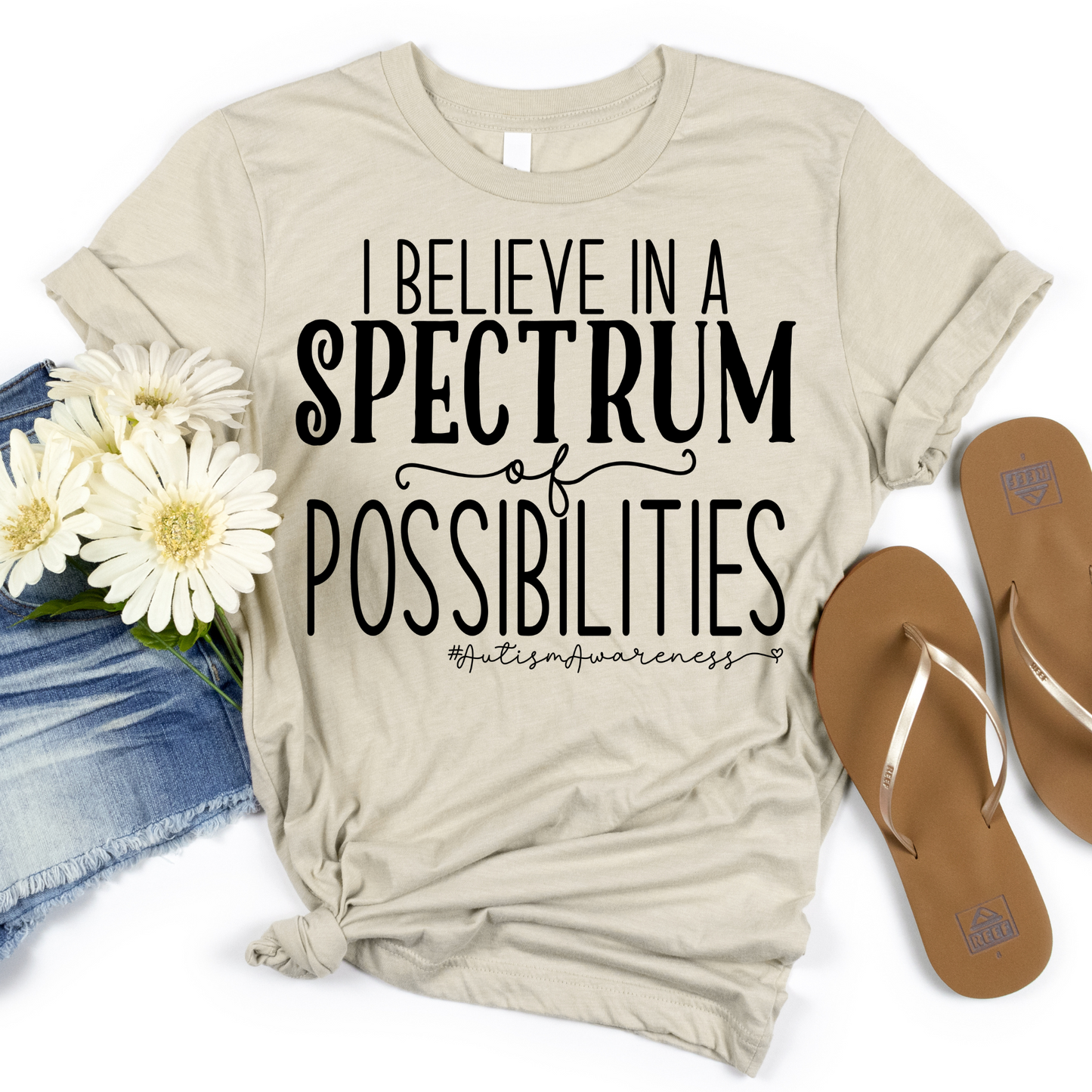 I Believe In A Spectrum of Possibilities Autism Awareness Color DTF Transfer