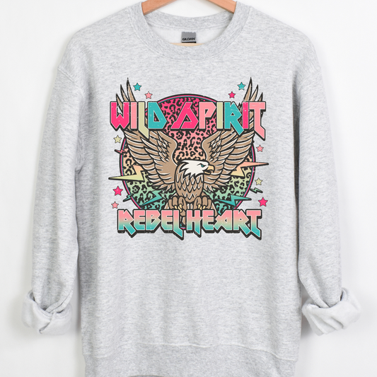 Wild Spirit Rebel Heart Colorful Full Color DTF Transfer