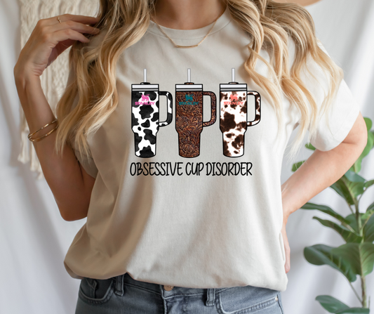 Obsessive Cup Disorder Stanley (Cow Spot, Leather , Cowhide) Full Color DTF Transfers