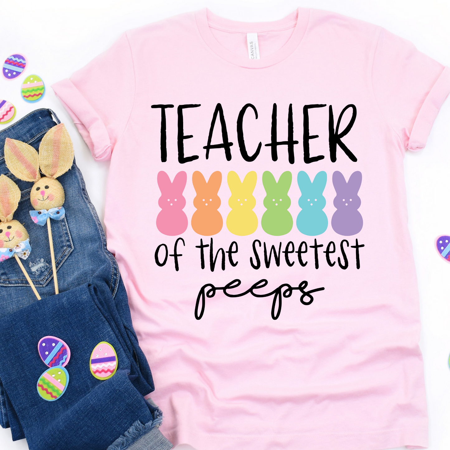 Teacher Of The Sweetest Peeps Full Color DTF Transfer