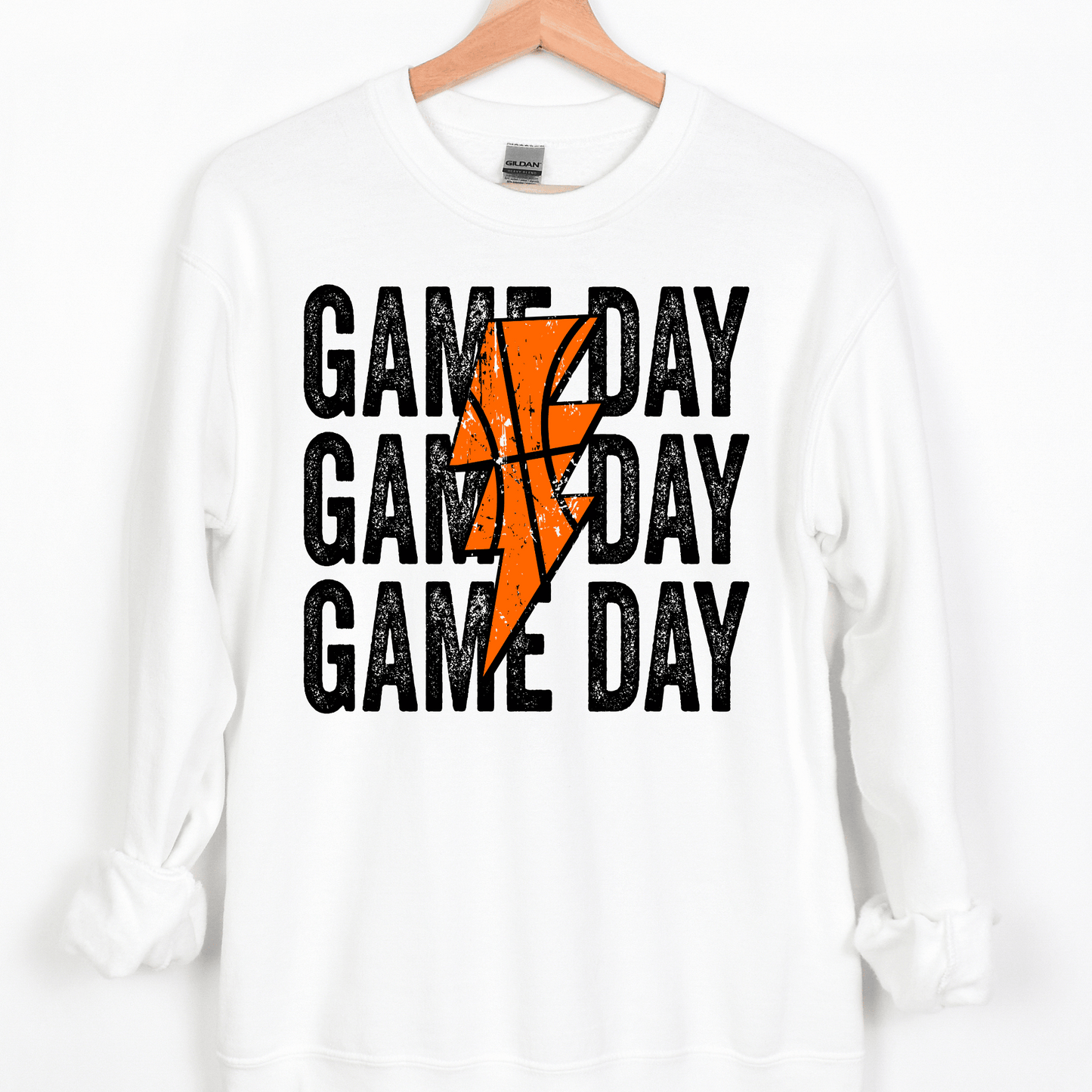 Basketball Game Day Distressed Repeat Full Color DTF Transfers