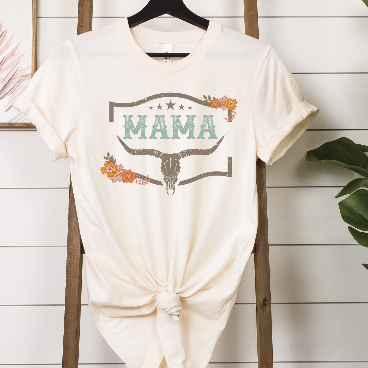 Mama Skull w/ Floral Full Color DTF Transfers