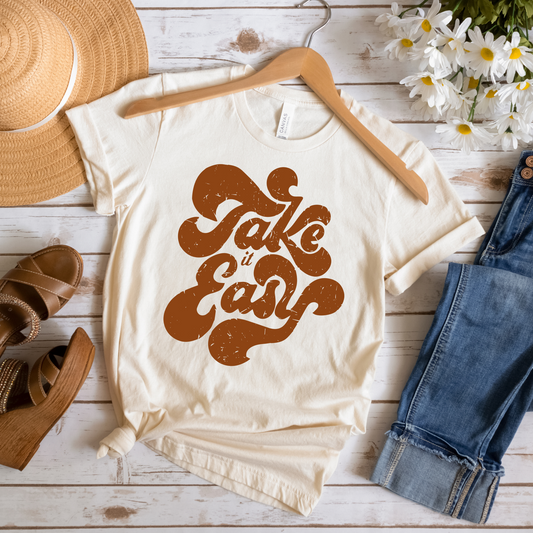 Take It Easy Retro Full Color DTF Transfers