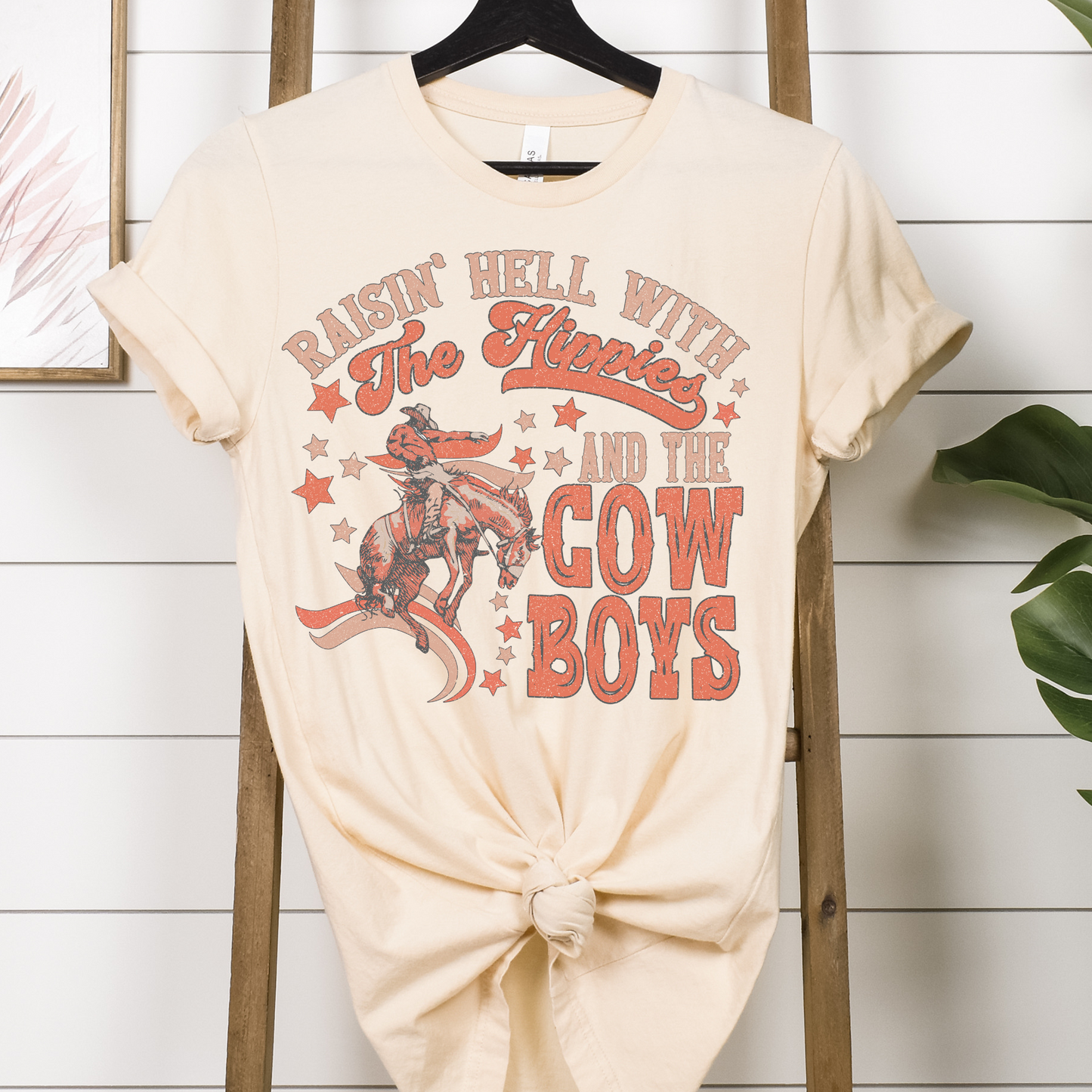Raisin' Hell With The Hippies and The Cowboys Full Color DTF Transfer