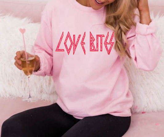 Love Bites Pink Leopard Full Color DTF Transfer