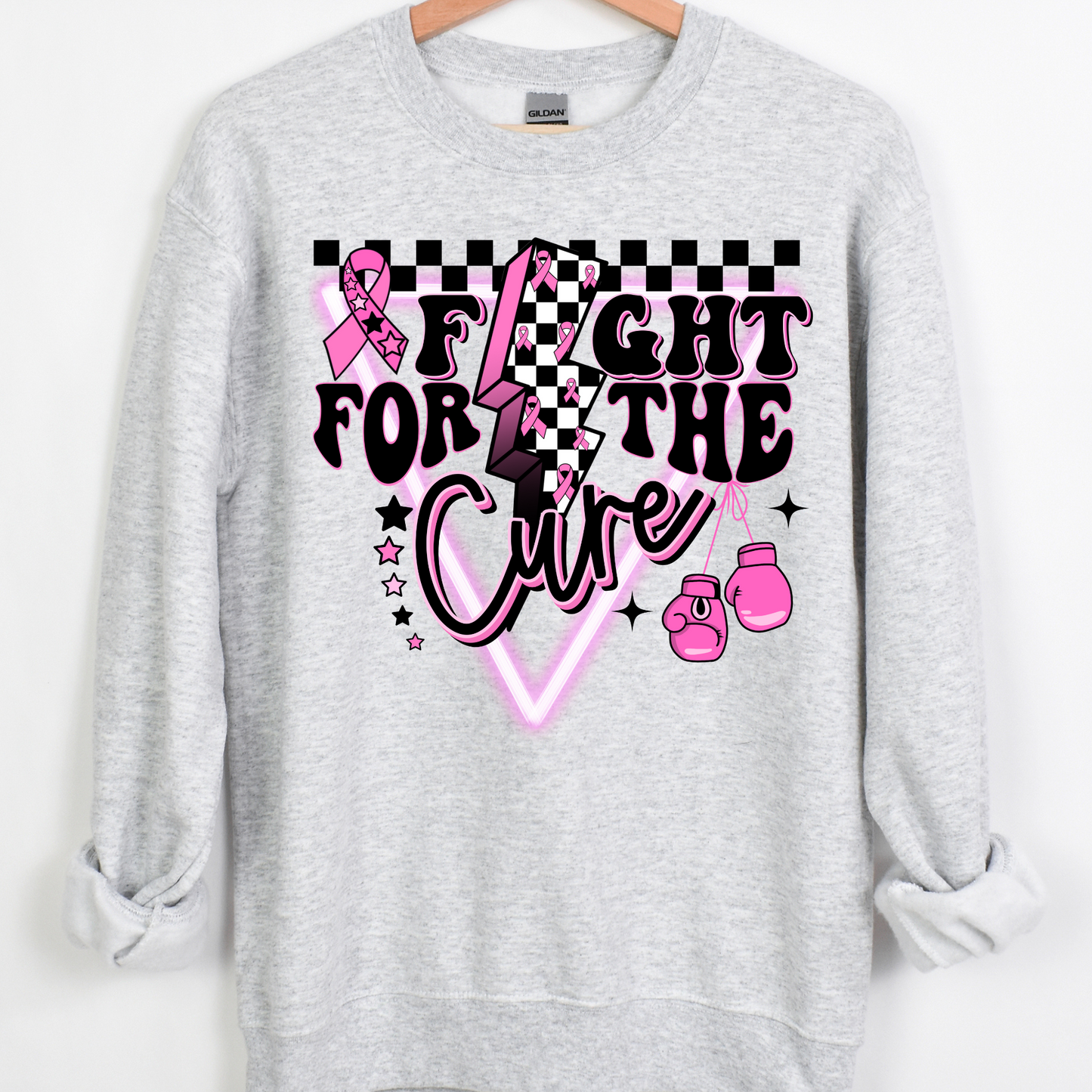 Fight For The Cure Breast Cancer Awareness Full Color DTF Transfer