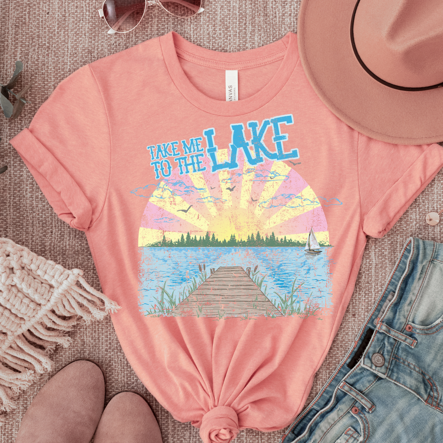 Take Me Too The Lake (Pier) Full Color DTF Transfers