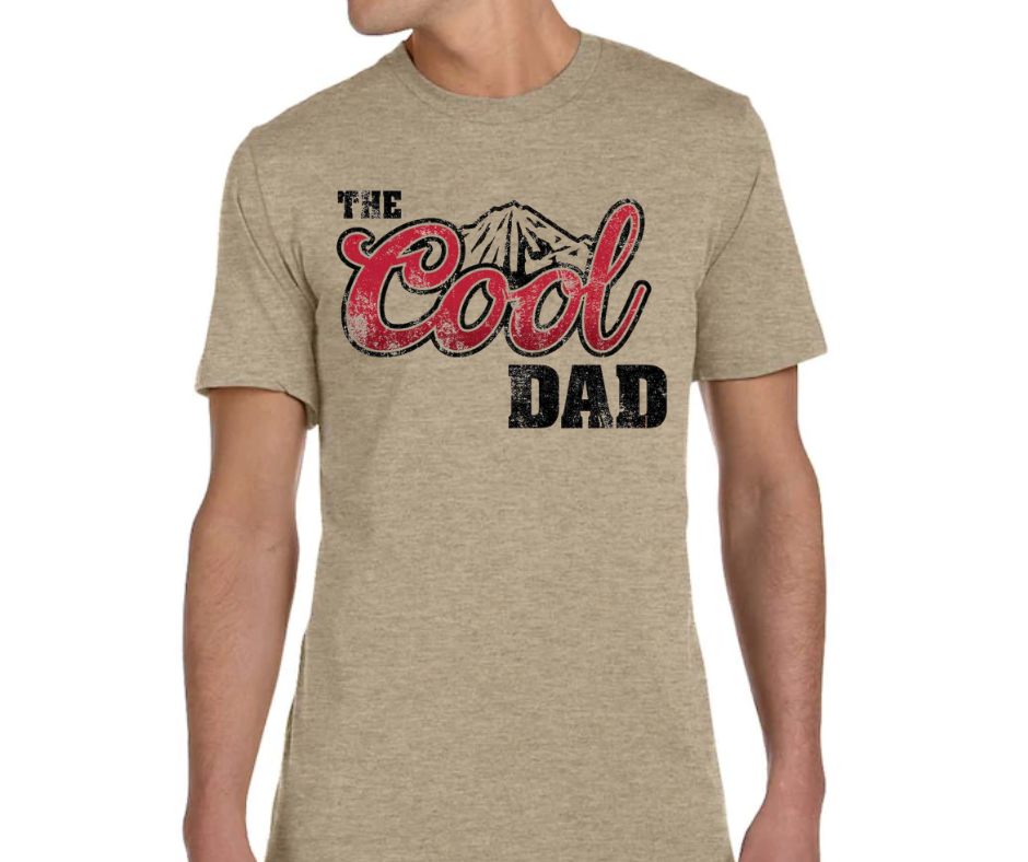 The Cool Dad Distressed Full Color DTF Transfers