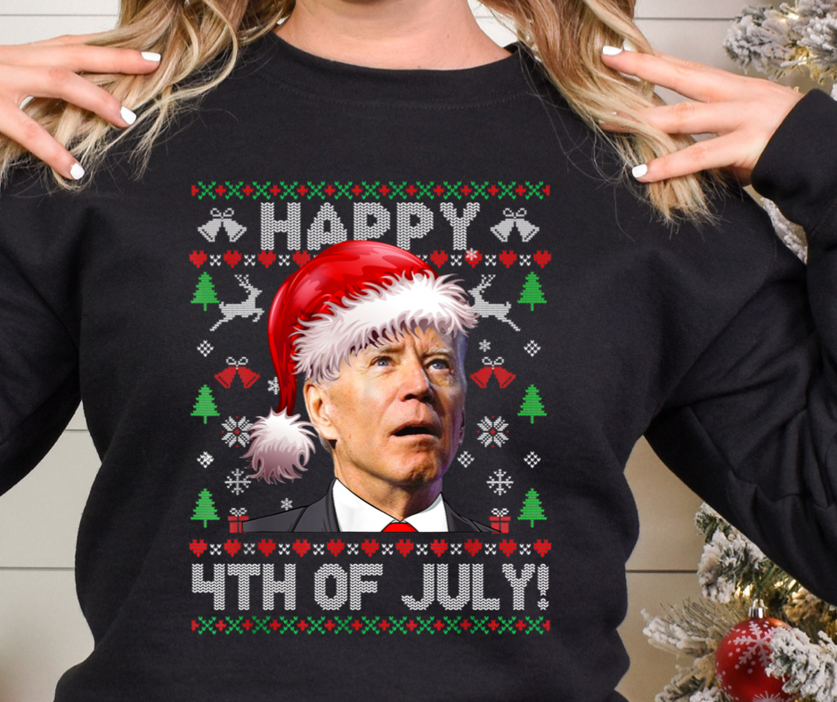 Joe Biden Happy 4th Of July Christmas Full Color DTF Transfer