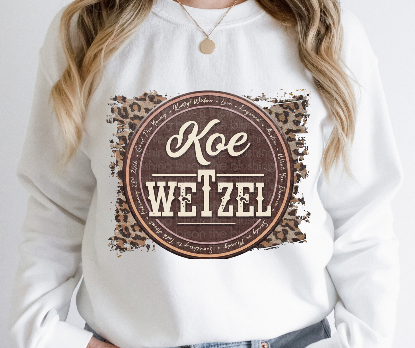 Koe Wetzel Leopard Western Full Color DTF Transfer