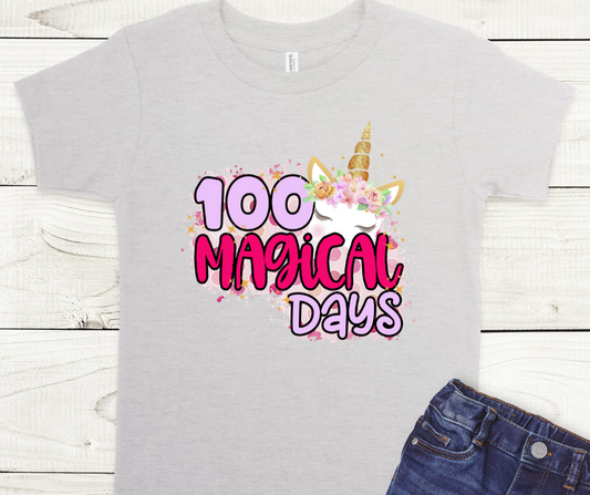 100 Magical Days Unicorn Full Color DTF Transfers