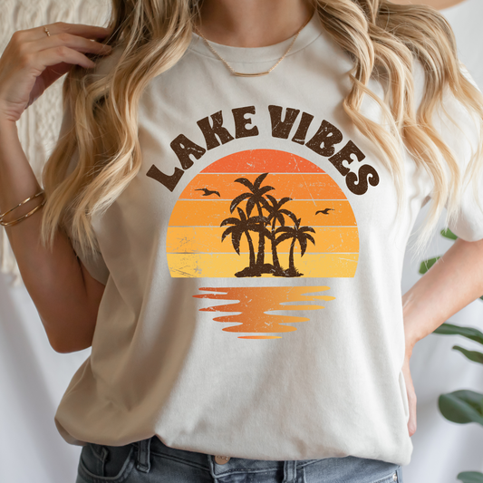 Lake Vibes Sunset Full Color DTF Transfers