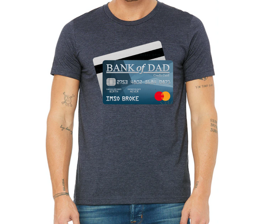 Bank of Dad Credit Card Full Color DTF Transfers