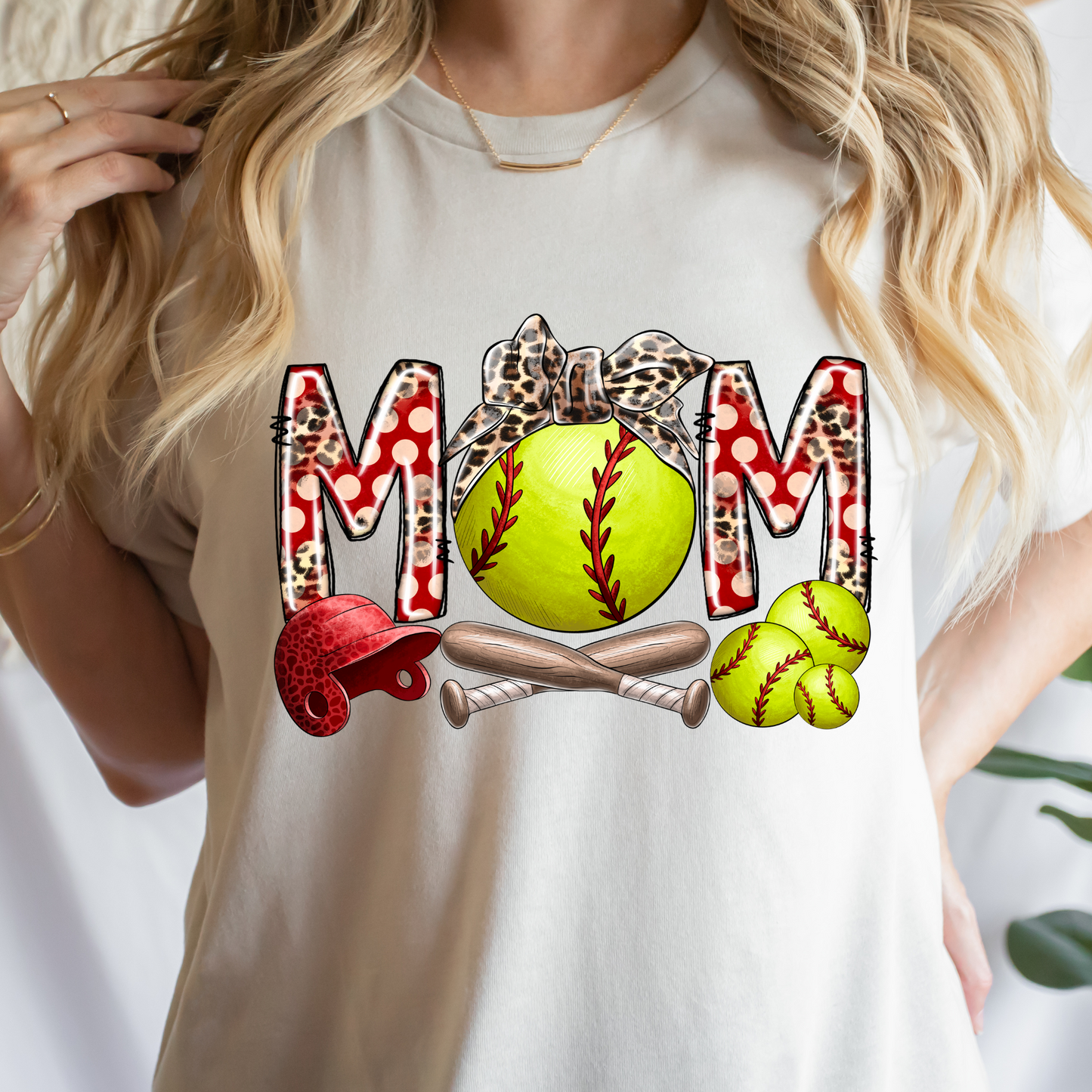 Softball Mom Leopard Pokadot Full Color DTF Transfers