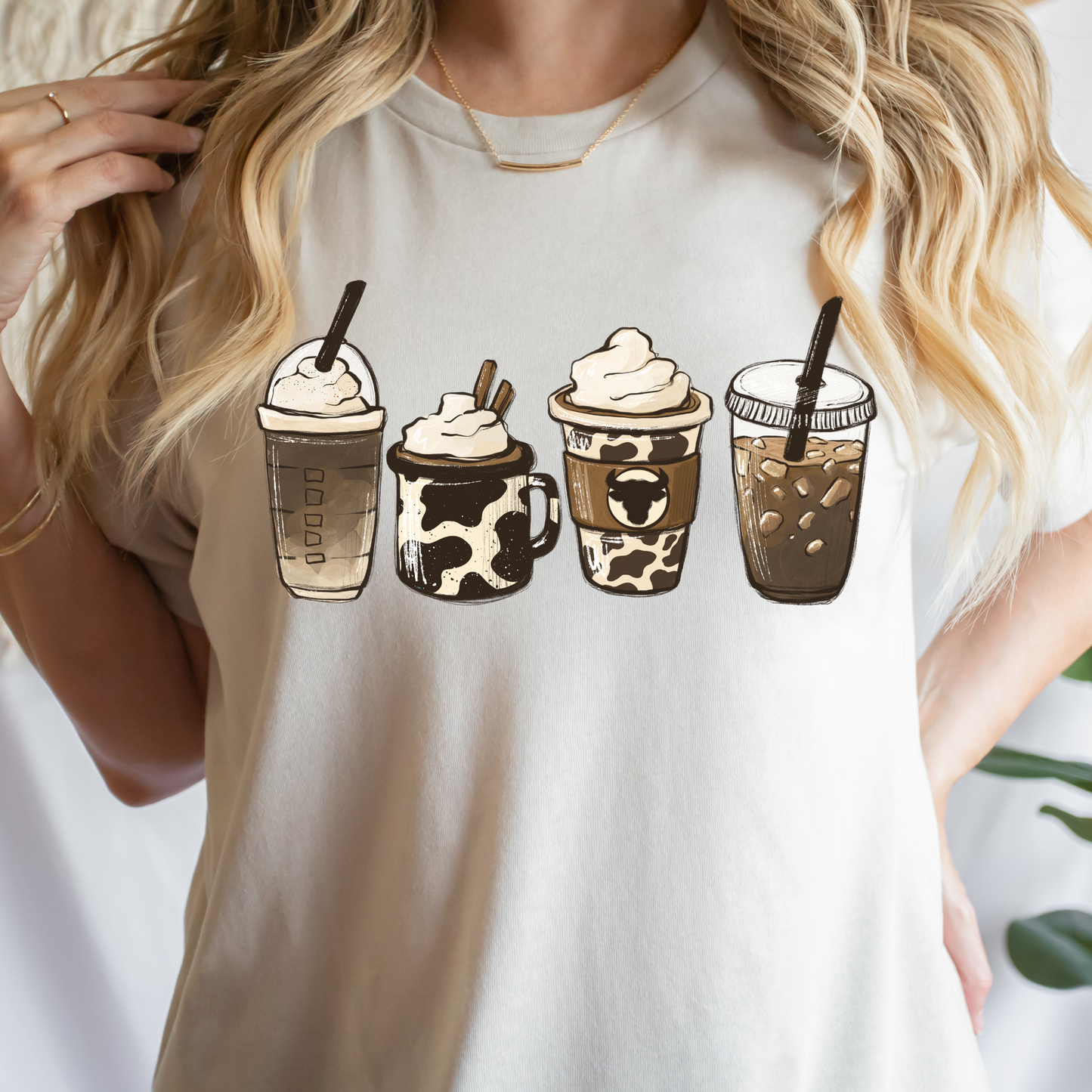 Cowprint Coffee Full Color DTF Transfer