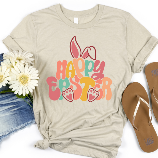 Colorful Happy Easter Full Color DTF Transfer