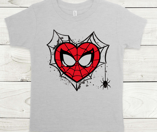 Spiderman Web Heart Full Color DTF Transfer