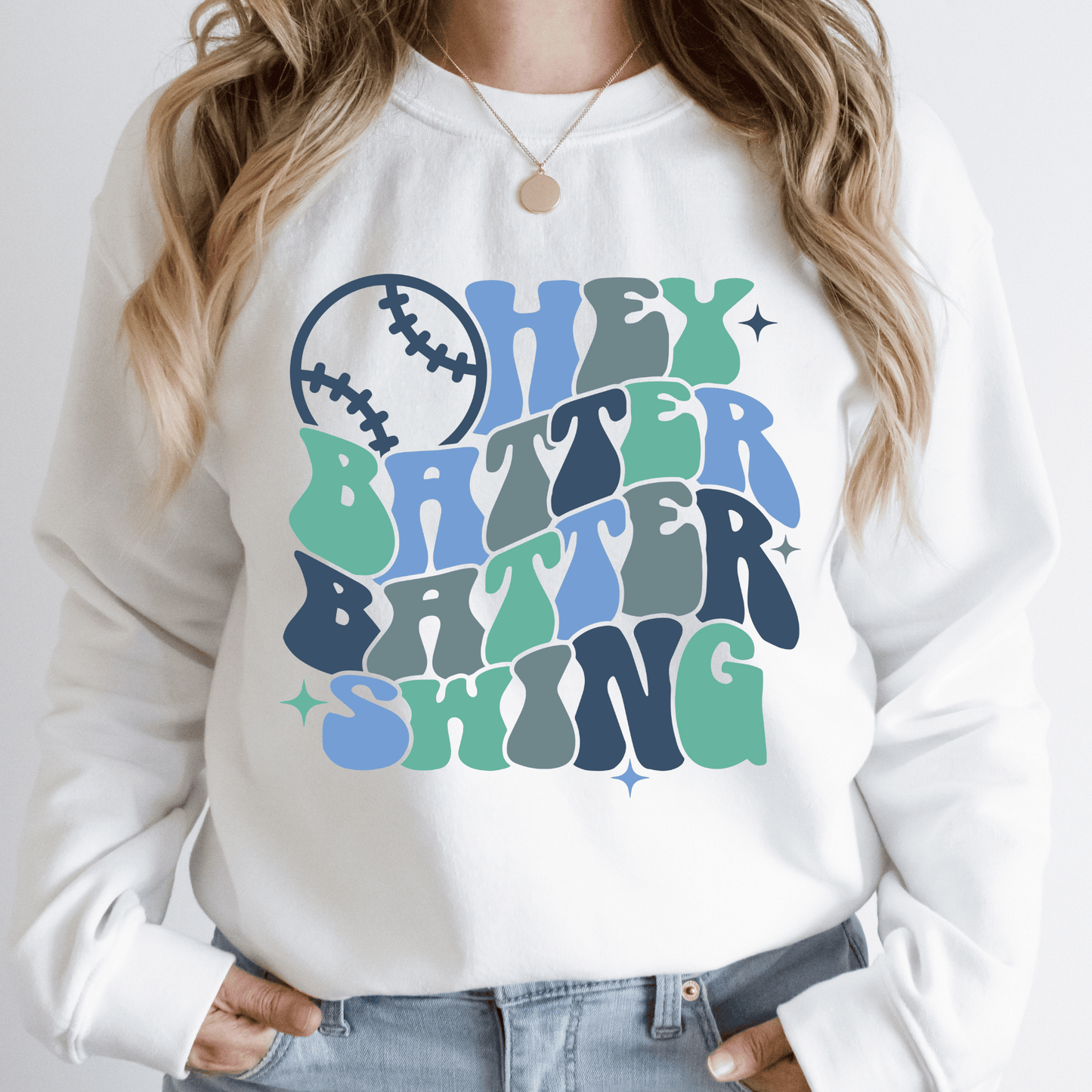 Hey Batter Batter Swing Baseball Full Color DTF Transfers