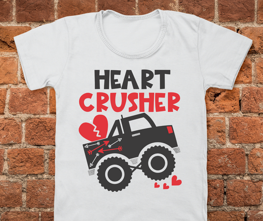 Monster Truck Heart Crusher Full Color DTF Transfer