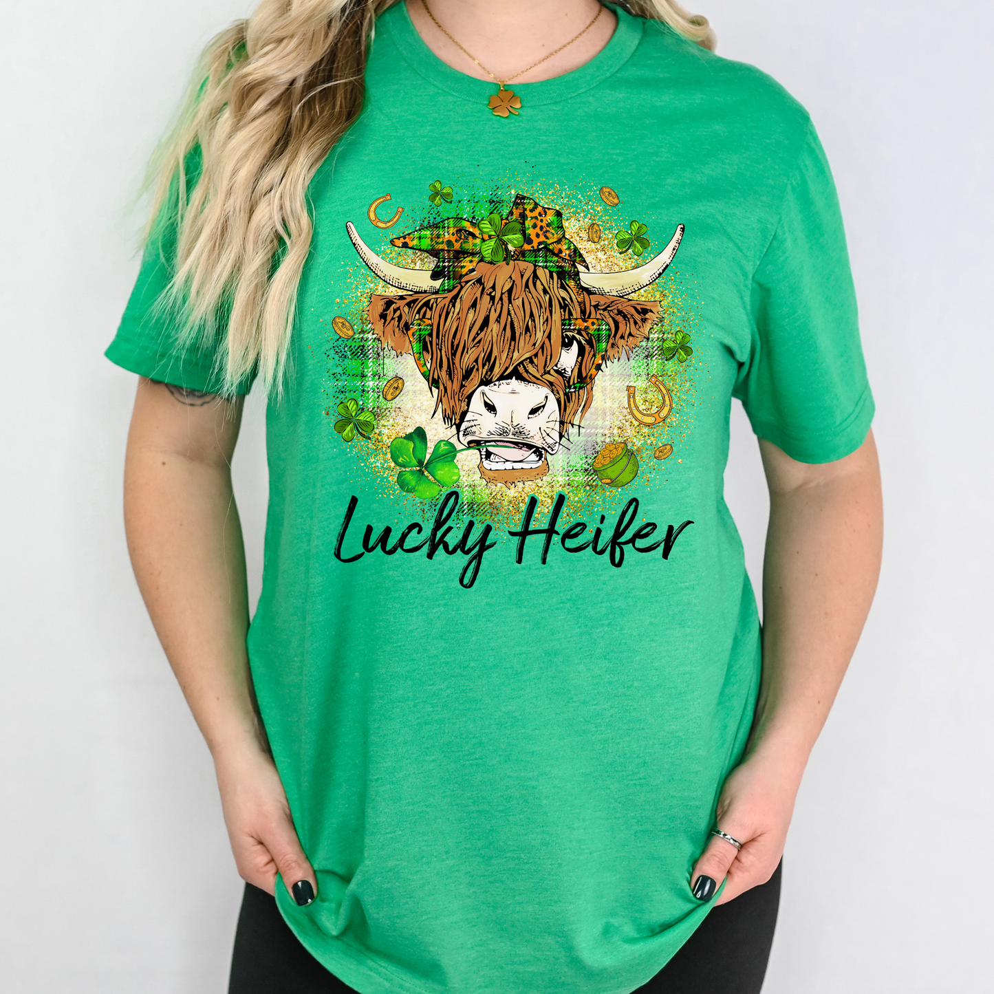 St Patrick's Lucky Heifer Full Color DTF Transfer