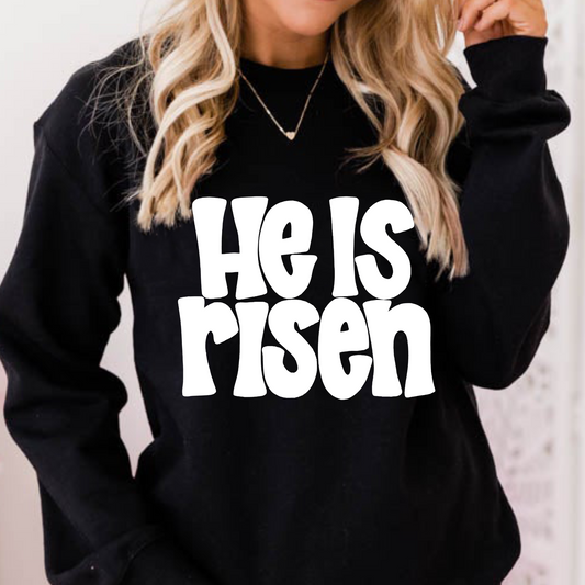 He Is Risen (White) Full Color DTF Transfer