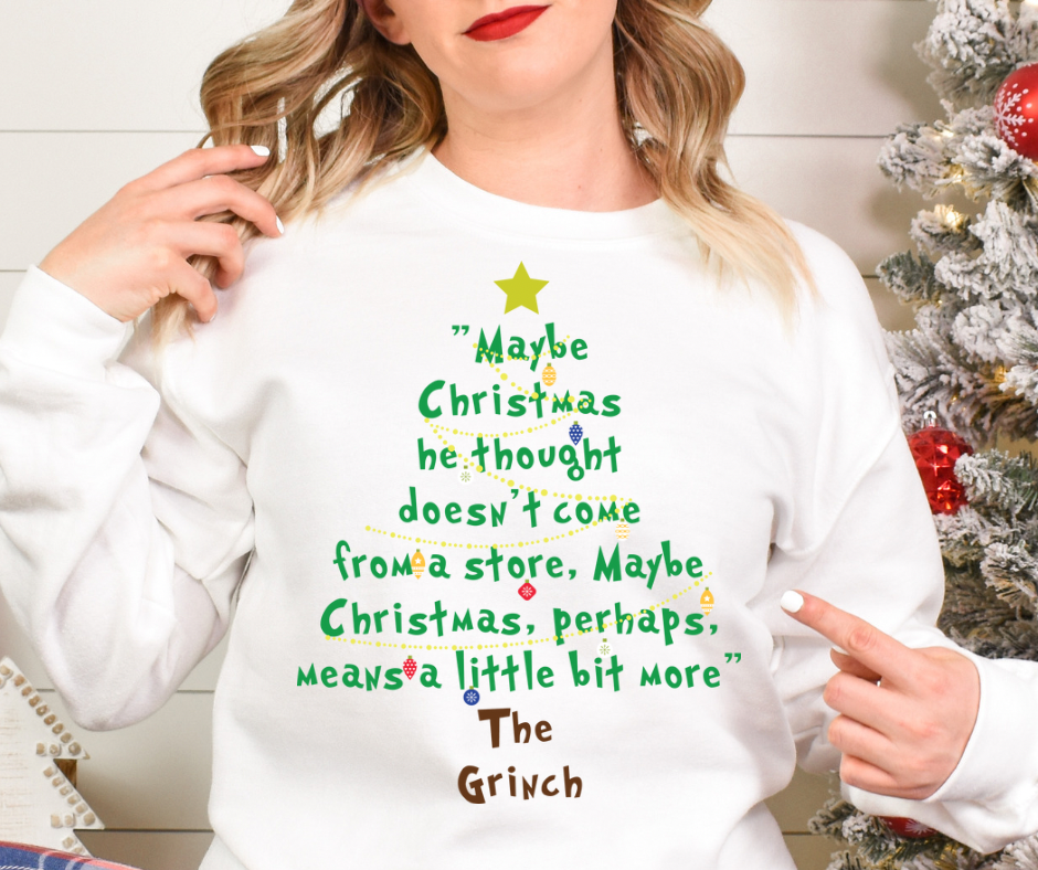 Grinch Chrimstas Tree  Full Color DTF Transfer