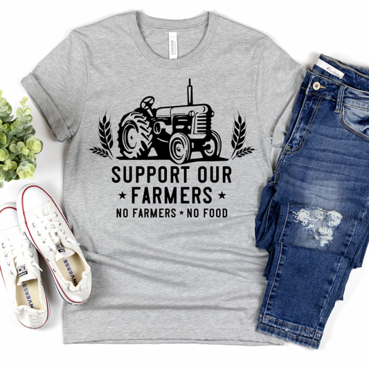 Support Our Farmers No Farmers No Food Full Color DTF Transfers