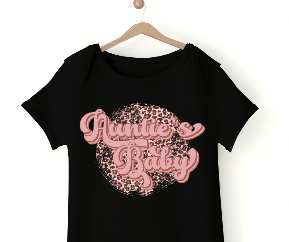 Distressed Leopard Retro Auntie’s Baby Full Color DTF Transfer