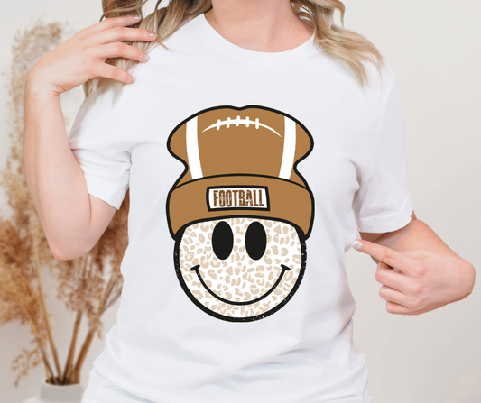 Football Beanie Smiley Full Color DTF Transfer