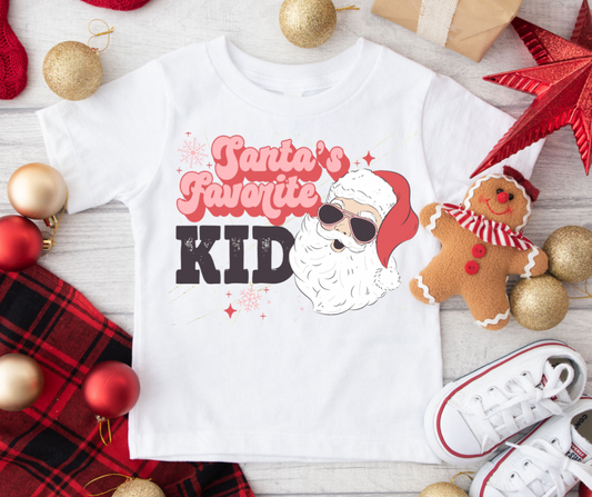 Santa’s Favorite Kid Retro Full Color DTF Transfer