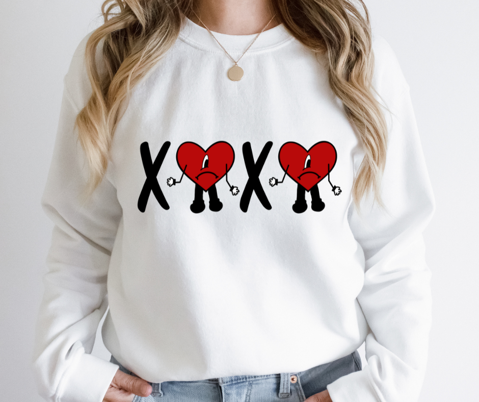 XOXO Bad Bunny Valentines Full Color DTF Transfers