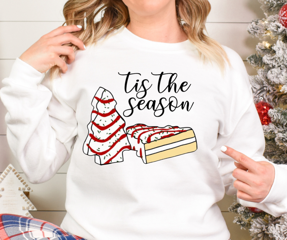 Tis The Season Christmas Cake Full Color DTF Transfer